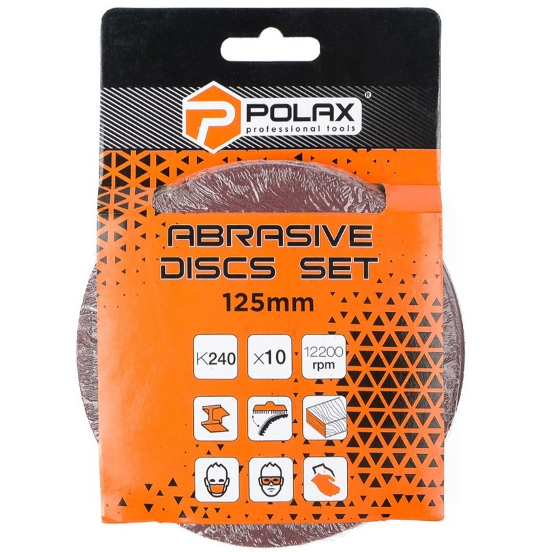 Papier ścierny KRĄŻEK szlifierski NA RZEP 7D do szlifierki 125mm P240 10szt Papier ścierny KRĄŻEK szlifierski NA RZEP 7D do szlifierki 125mm P240 10szt