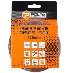 Papier ścierny KRĄŻEK szlifierski NA RZEP 7D do szlifierki 125mm P600 10szt