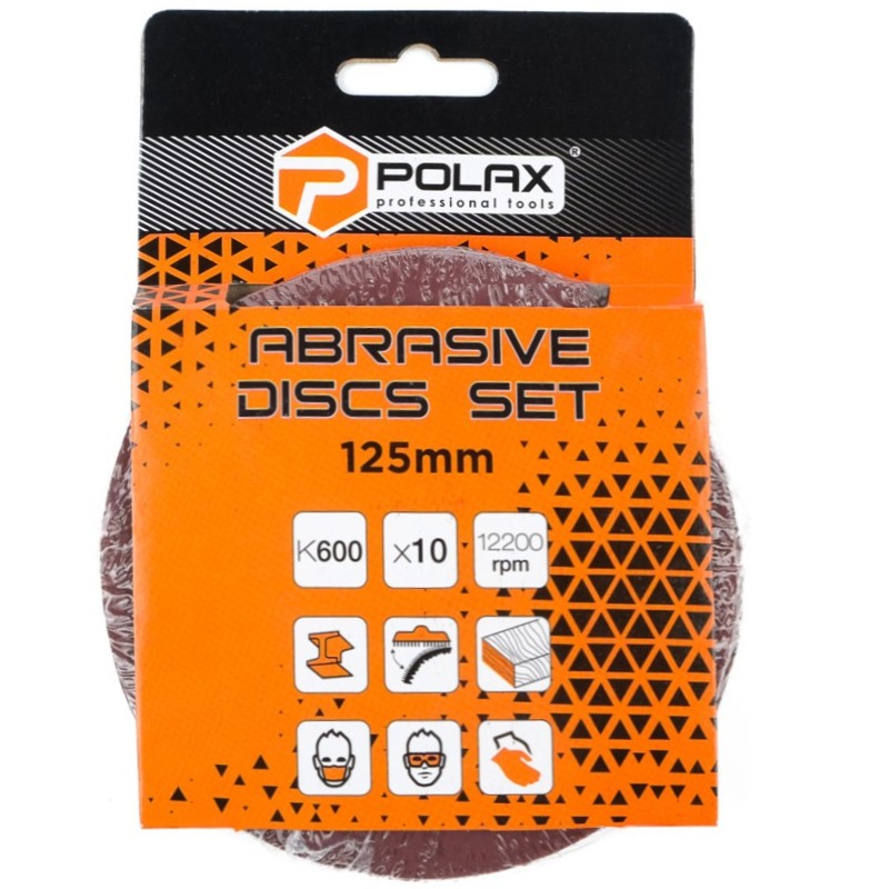 Papier ścierny KRĄŻEK szlifierski NA RZEP 7D do szlifierki 125mm P600 10szt Papier ścierny KRĄŻEK szlifierski NA RZEP 7D do szlifierki 125mm P600 10szt