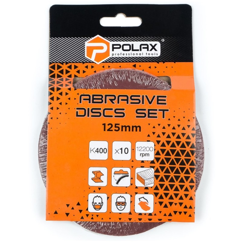 Papier ścierny KRĄŻEK szlifierski NA RZEP 7D do szlifierki 125mm P400 10szt Papier ścierny KRĄŻEK szlifierski NA RZEP 7D do szlifierki 125mm P400 10szt