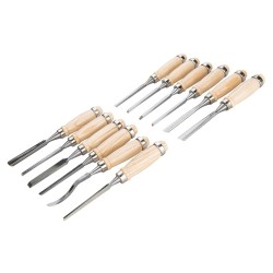 KOMPLET DŁUT RZEŹBIARSKICH 12 SZT SILVERLINE 250241