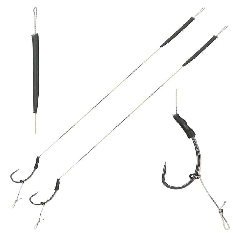 ZESTAW 2x PRZYPONÓW PRZYPON KARPIOWY blow back rig Z WŁOSEM 23cm hak 6 ZESTAW 2x PRZYPONÓW PRZYPON KARPIOWY blow back rig Z WŁOSEM 23cm hak 6
