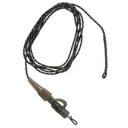 ZESTAW 2x PRZYPON KARPIOWY LEADCORE bezpieczny klips szybkozłączka 80cm
