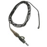 ZESTAW 2x PRZYPON KARPIOWY LEADCORE bezpieczny klips szybkozłączka 80cm