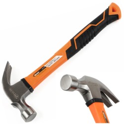 MŁOTEK CIESIELSKI stolarski FIBERGLASS Z ŁAPKĄ DO GWOŹDZI 450gr