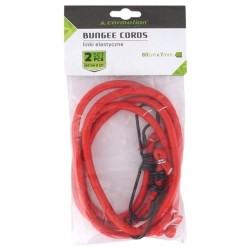 ZESTAW 2x LINEK linki elastyczne do MOCOWANIA BAGAŻU Z HACZYKAMI 80cm