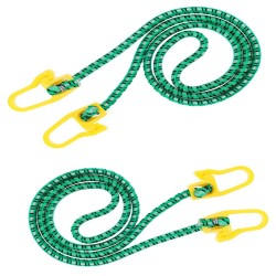 ZESTAW 2x LINKA PAS GUMA DO MOCOWANIA BAGAŻU Z HACZYKAMI 7mm x 100cm