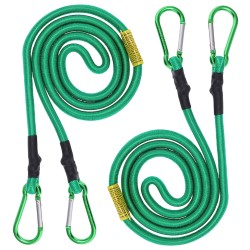 2x LINKA PAS GUMA DO MOCOWANIA BAGAŻU Z KARABINKAMI 10mm x 150cm