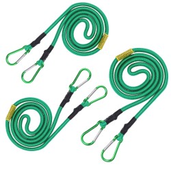 3x LINKA PAS GUMA DO MOCOWANIA BAGAŻU Z KARABINKAMI 10mm x 150cm