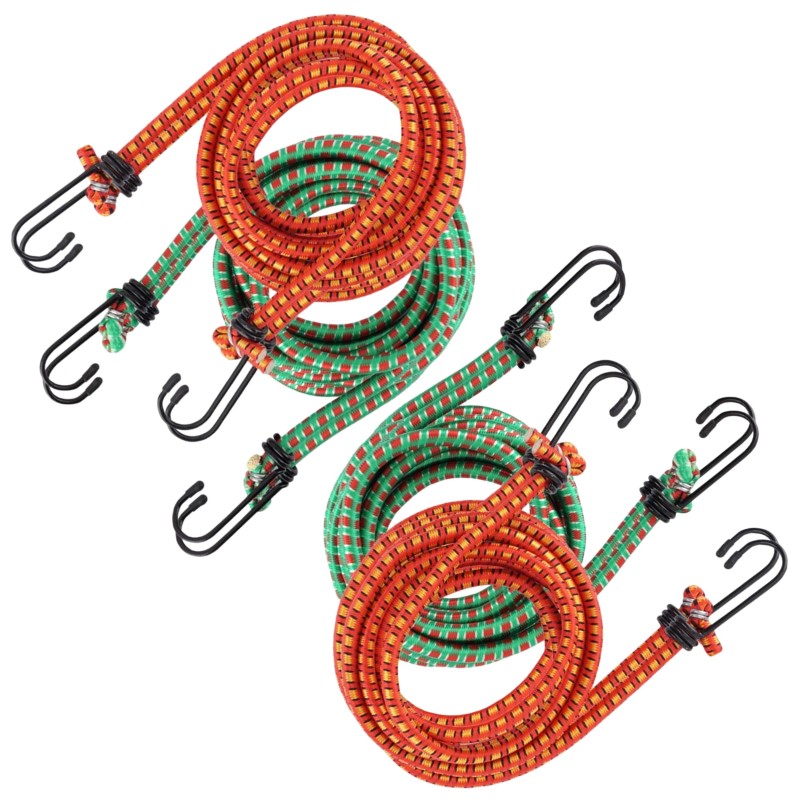 2x LINKA GUMA ELASTYCZNA DO MOCOWANIA BAGAŻU Z HACZYKAMI 8MM x 180CM 4szt