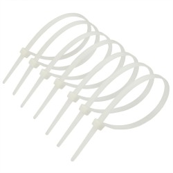 OPASKI ZACISKOWE TRYTYTKI BIAŁE NYLONOWE OPASKA KABLOWA 3 x 100mm 100szt