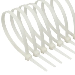 OPASKI ZACISKOWE TRYTYTKI BIAŁE NYLONOWE OPASKA KABLOWA 3 x 100mm 100szt