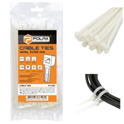 OPASKI ZACISKOWE TRYTYTKI BIAŁE NYLONOWE OPASKA KABLOWA 3 x 150mm 100szt