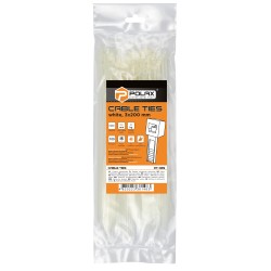 OPASKI ZACISKOWE TRYTYTKI BIAŁE NYLONOWE OPASKA KABLOWA 3 x 200mm 100szt