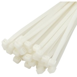 OPASKI ZACISKOWE TRYTYTKI BIAŁE NYLONOWE OPASKA KABLOWA 3 x 250mm 100szt