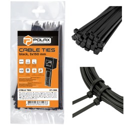 OPASKI ZACISKOWE TRYTYTKI CZARNE NYLONOWE OPASKA KABLOWA 3 x 150mm 100szt