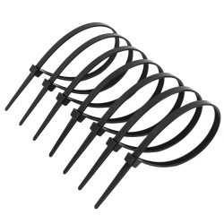 OPASKI ZACISKOWE TRYTYTKI CZARNE NYLONOWE OPASKA KABLOWA 3 x 200mm 100szt