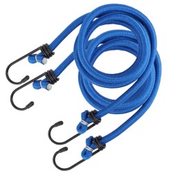 2x LINKA PAS GUMA DO MOCOWANIA BAGAŻU Z HACZYKAMI 8mm x 100cm