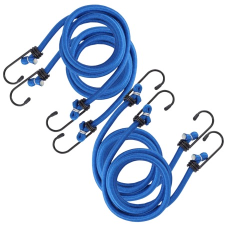 4x LINKA PAS GUMA DO MOCOWANIA BAGAŻU Z HACZYKAMI 8mm x 100cm