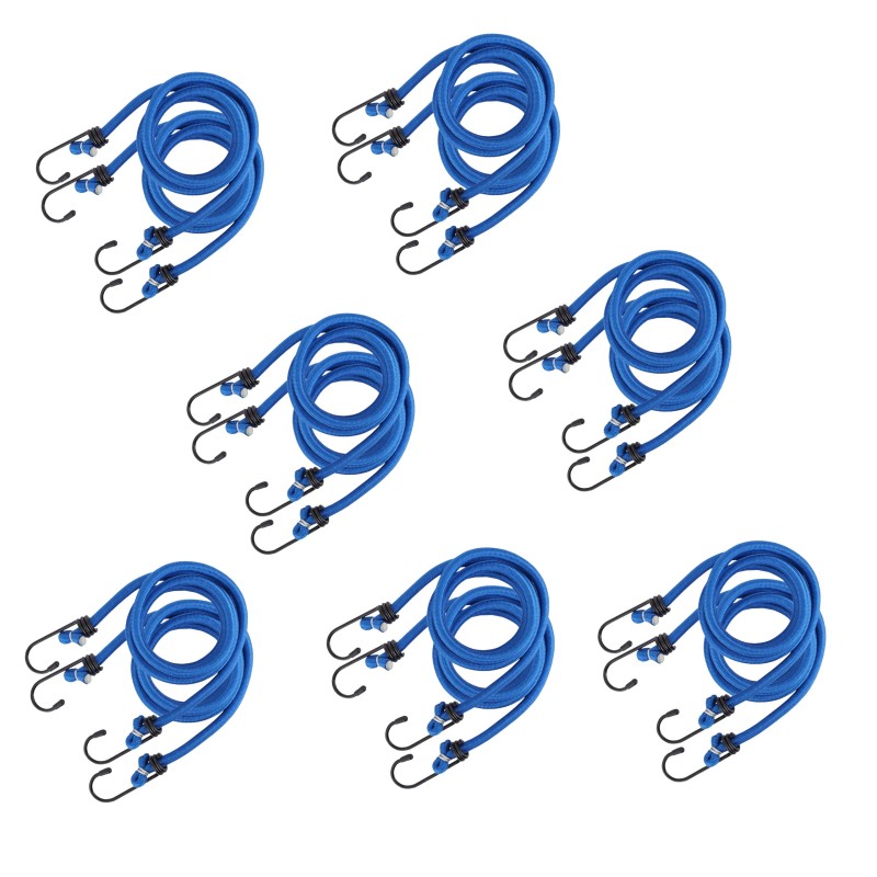 14x LINKA PAS GUMA DO MOCOWANIA BAGAŻU Z HACZYKAMI 8mm x 100cm