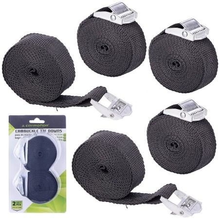 5x PAS TRANSPORTOWY do mocowania bagażu z klamrą 25mm 3,5M 400KG