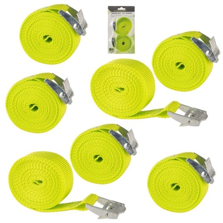 Zestaw pasów transportowych do mocowania bagażu z klamrą 25mm 2,5M KPL 2szt