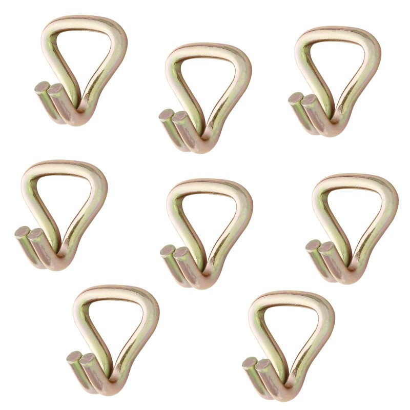 8x HAK DO PASÓW TRANSPORTOWYCH PODWÓJNY PAZUR STALOWY 5cm 5T