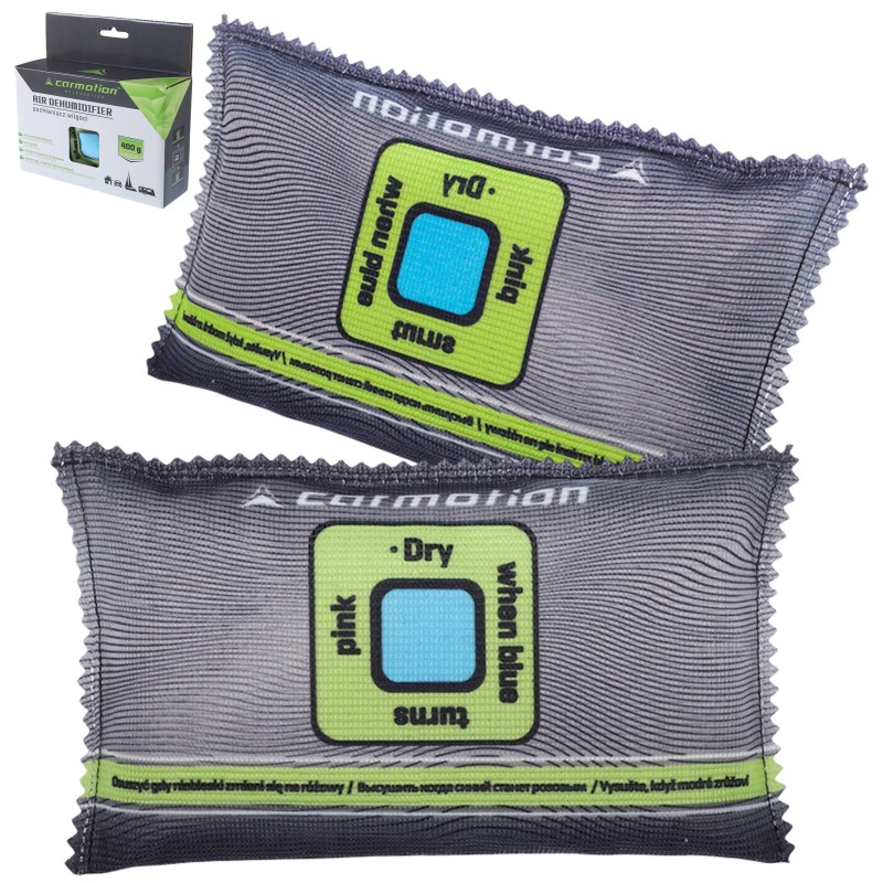 2x SAMOCHODOWY OSUSZACZ POCHŁANIACZ WILGOCI DO AUTA WIELORAZOWY 400G