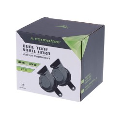 KLAKSON SAMOCHODOWY SYGNAŁ DZWIĘKOWY DWUTONOWY ŚLIMAKOWY 12V 118dB 2szt