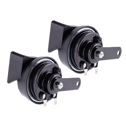 KLAKSON SAMOCHODOWY SYGNAŁ DZWIĘKOWY DWUTONOWY ŚLIMAKOWY 12V 118dB 2szt