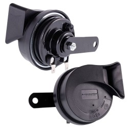 KLAKSON SAMOCHODOWY SYGNAŁ DZWIĘKOWY DWUTONOWY ŚLIMAKOWY 12V 118dB 1szt