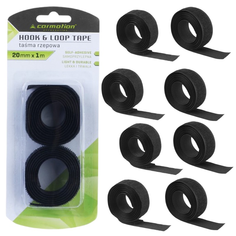 4x TAŚMA RZEPOWA RZEP SAMOPRZYLEPNY 20mm x 1m