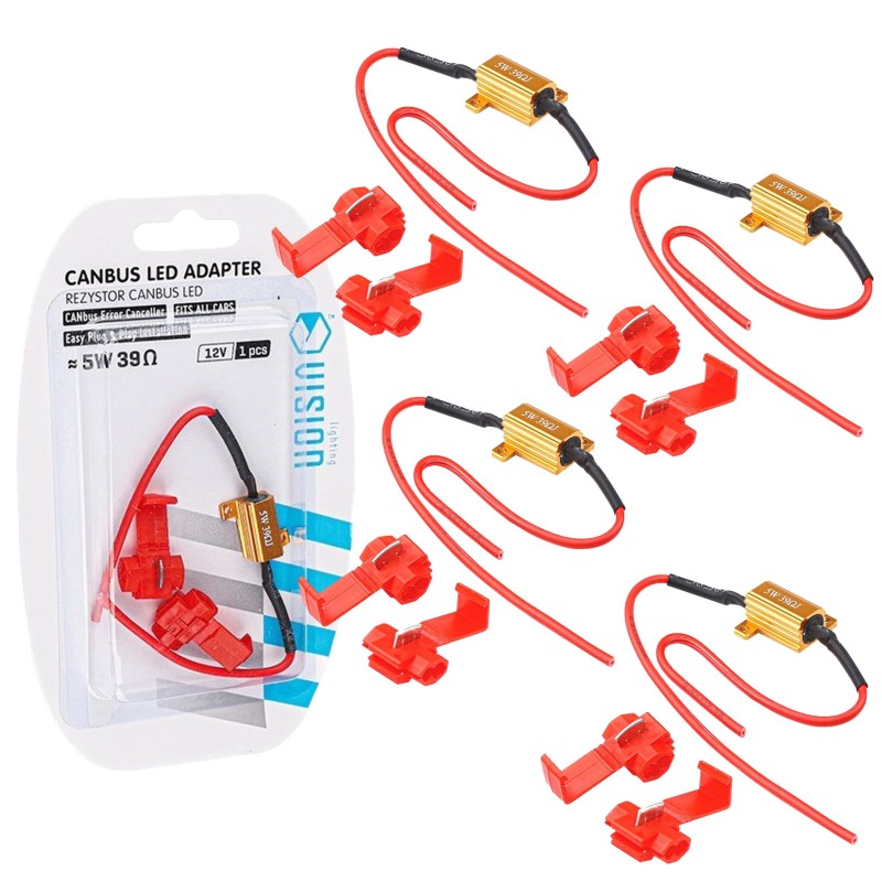4x REZYSTOR OPORNIK CANBUS OSZUKIWACZ LED 39 OHM 5W