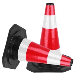 2x PACHOŁEK DROGOWY SŁUPEK OSTRZEGAWCZY ODBLASKOWY GUMOWY ELASTYCZNY 45CM