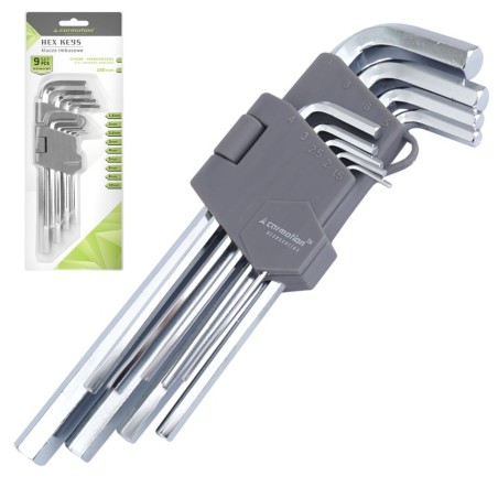 ZESTAW KLUCZY IMBUSOWYCH HEX KLUCZ IMBUSOWY IMBUS 1,5-10mm 180mm 9szt