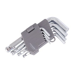 ZESTAW KLUCZY IMBUSOWYCH HEX KULISTE KLUCZ IMBUS 1,5-10mm 130mm 9szt