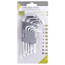 ZESTAW KLUCZY IMBUSOWYCH TORX KLUCZ IMBUSOWY IMBUS T10-T50 130mm 9szt