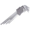 ZESTAW KLUCZY IMBUSOWYCH TORX Z OTWOREM KLUCZ IMBUS T10-T50 230mm 9szt