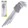ZESTAW KLUCZY IMBUSOWYCH TORX Z OTWOREM KLUCZ IMBUS T10-T50 230mm 9szt
