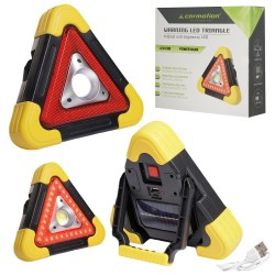 TRÓJKĄT OSTRZEGAWCZY LED LATARKA LAMPA LAMPKA Power Bank SOLARNY