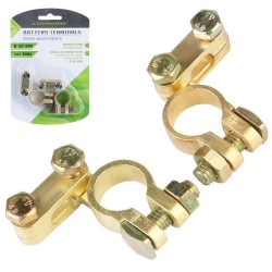 KLEMY ZACISKI AKUMULATORA MOSIĄDZOWANE SKRĘCANE NA ŚRUBY 300A kpl 2szt