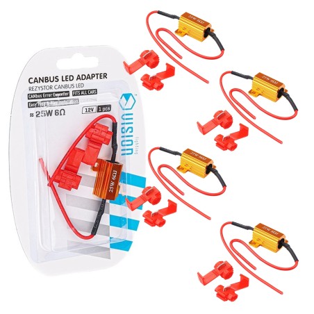 4x REZYSTOR OPORNIK CANBUS OSZUKIWACZ LED 6 OHM 25W