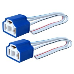 2x KOSTKA H4 CERAMICZNA GNIAZDO OPRAWA ŻARÓWKI Z PRZEWODAMI PROSTA H4