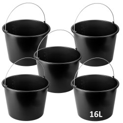 5x WIADRO BYDOWLANE GOSPODARCZE PLASTIKOWE 16L
