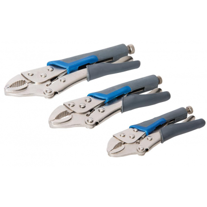 ZESTAW SZCZYPCY ZACISKOWYCH SAMOBLOKUJĄCYCH Z UCHWYTEM SOFTGRIP, 3 szt.