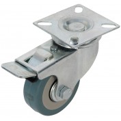 KÓŁKO SKRĘTNE GUMOWE Z HAMULCEM (50 mm 50 KG)
